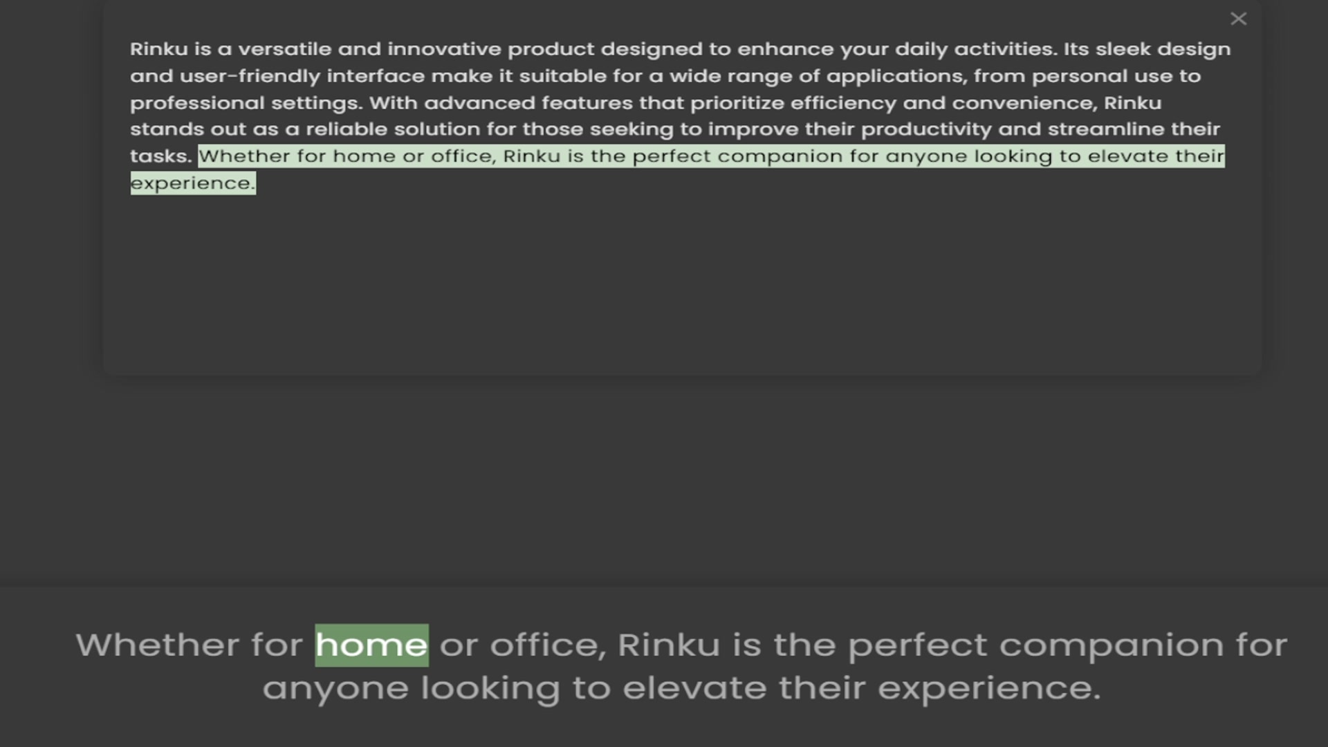 Video thumbnail for Rinku is a versatile and innovative product designed to enhance your daily activities. Its sleek design and user-friendly interface make it suitable for a wide range of applications, from personal use to professional settings. With advanc