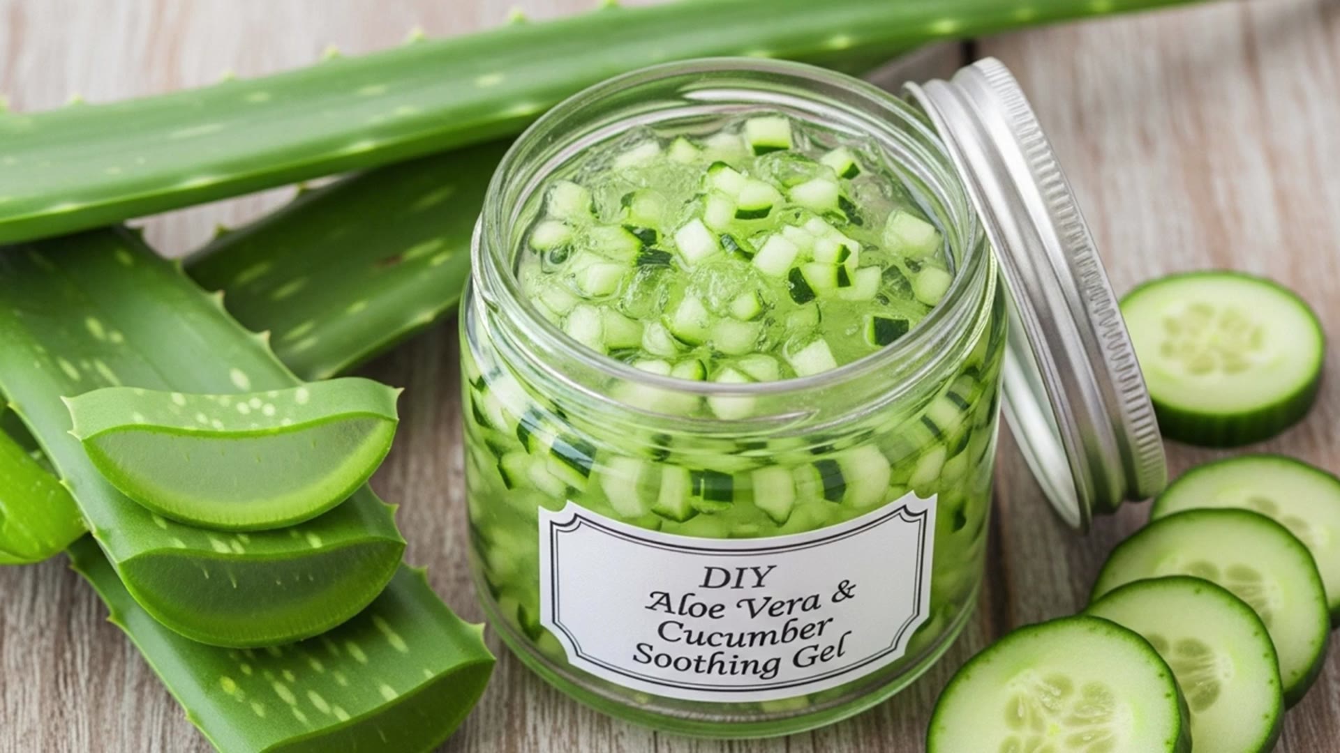 Video thumbnail for How to Make Aloe Vera and Cucumber Gel: 2-Ingredient DIY for Instant Skin Relief