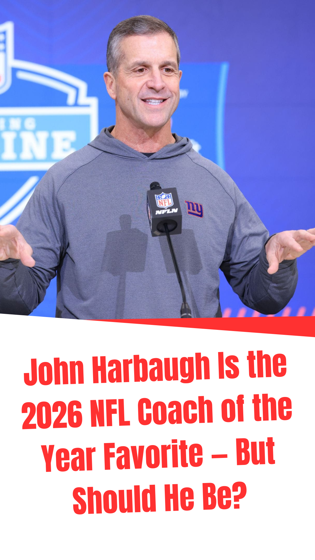 Video thumbnail for John Harbaugh Is the 2026 NFL Coach of the Year Favorite — But Should He Be?
