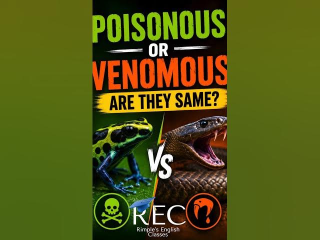 Video thumbnail for "Poisonous vs. Venomous: Are they same? #shortvideo #shorts #poisonous #venomous