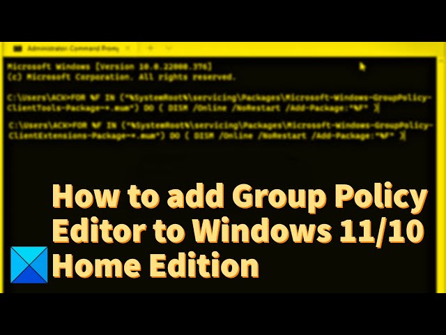 Video thumbnail for How to add Group Policy Editor to Windows 11 Home Edition