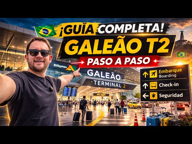 Video thumbnail for ¡GUÍA COMPLETA GALEÃO TERMINAL 2! 🇧🇷 GIG Río de Janeiro Airport: Review PASO a PASO