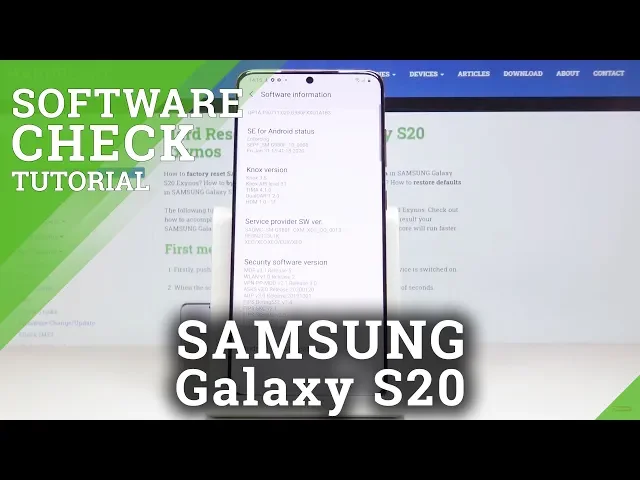 Video thumbnail for How to Check Software Info in SAMSUNG Galaxy S20 – Software Details