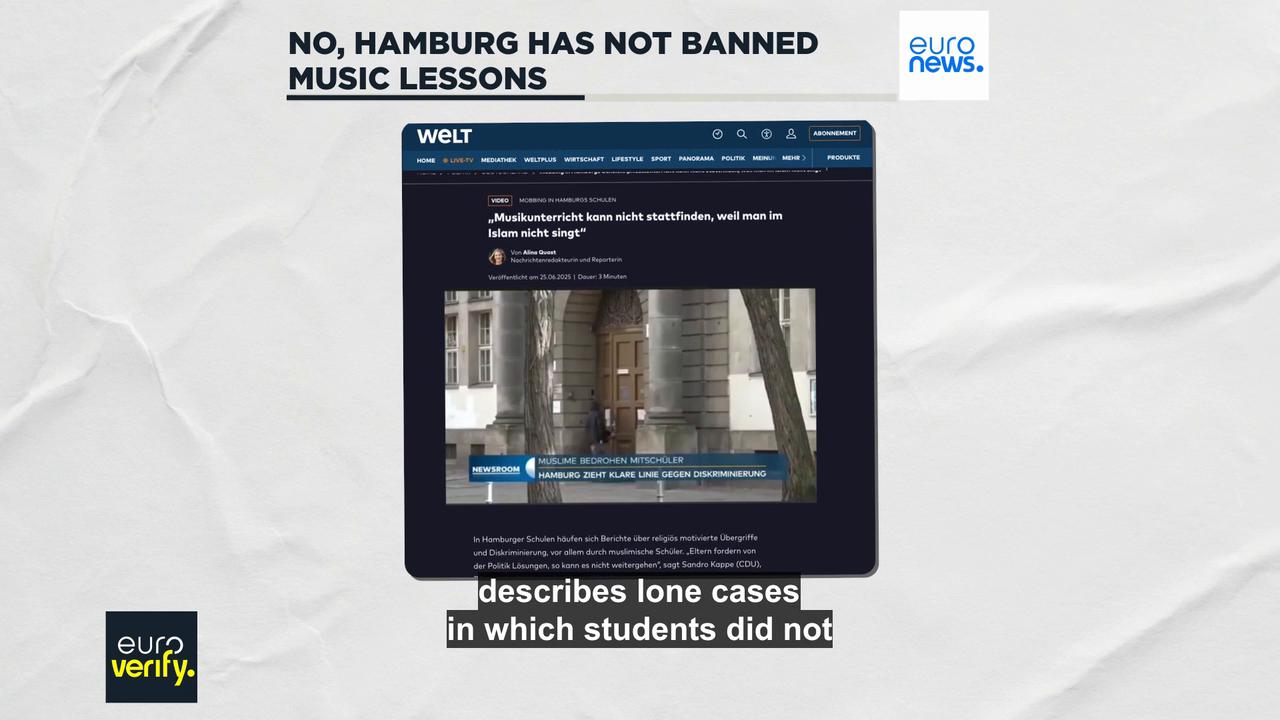'Video thumbnail for No, Hamburg has not banned music lessons because they're 'haram''