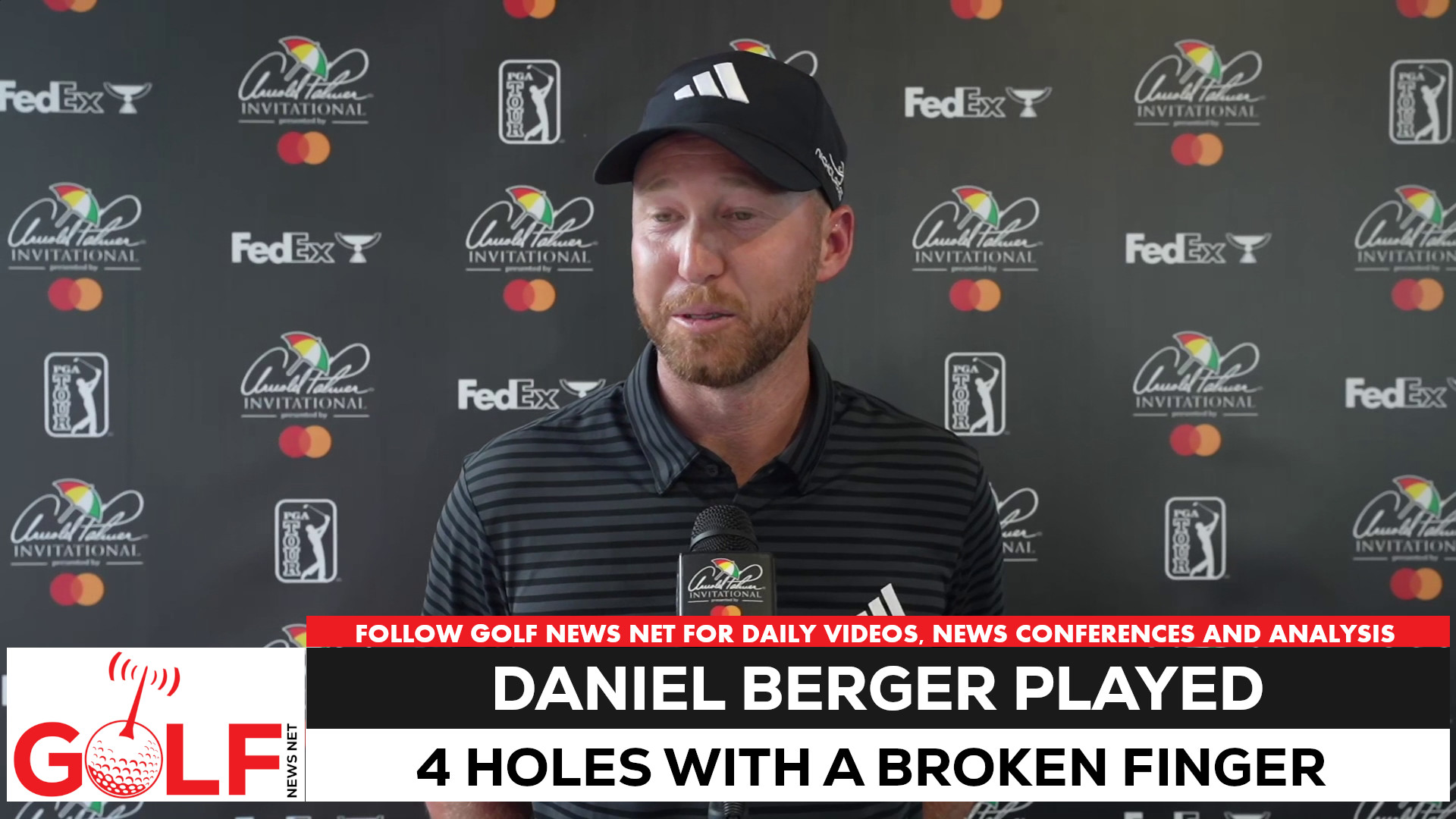 Video thumbnail for Daniel Berger played 4 PGA Tour holes with a broken finger