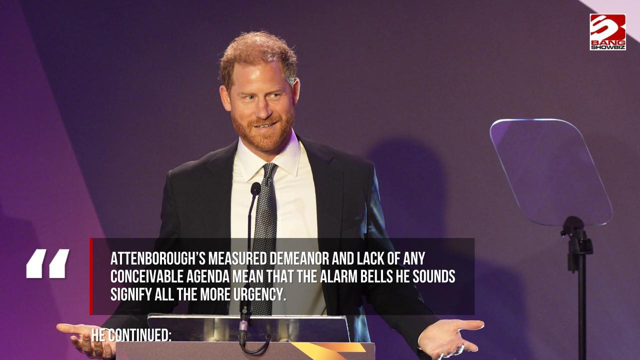 Video thumbnail for Prince Harry praises Sir David Attenborough as a 'secular saint'