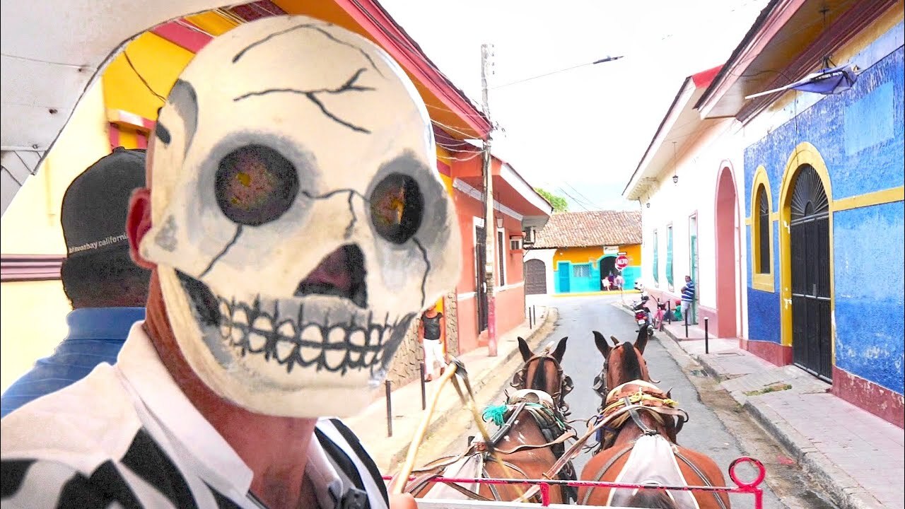 Video thumbnail for Calavera NICARAGUAN CARRIAGE TOUR of Granada, Nicaragua!!