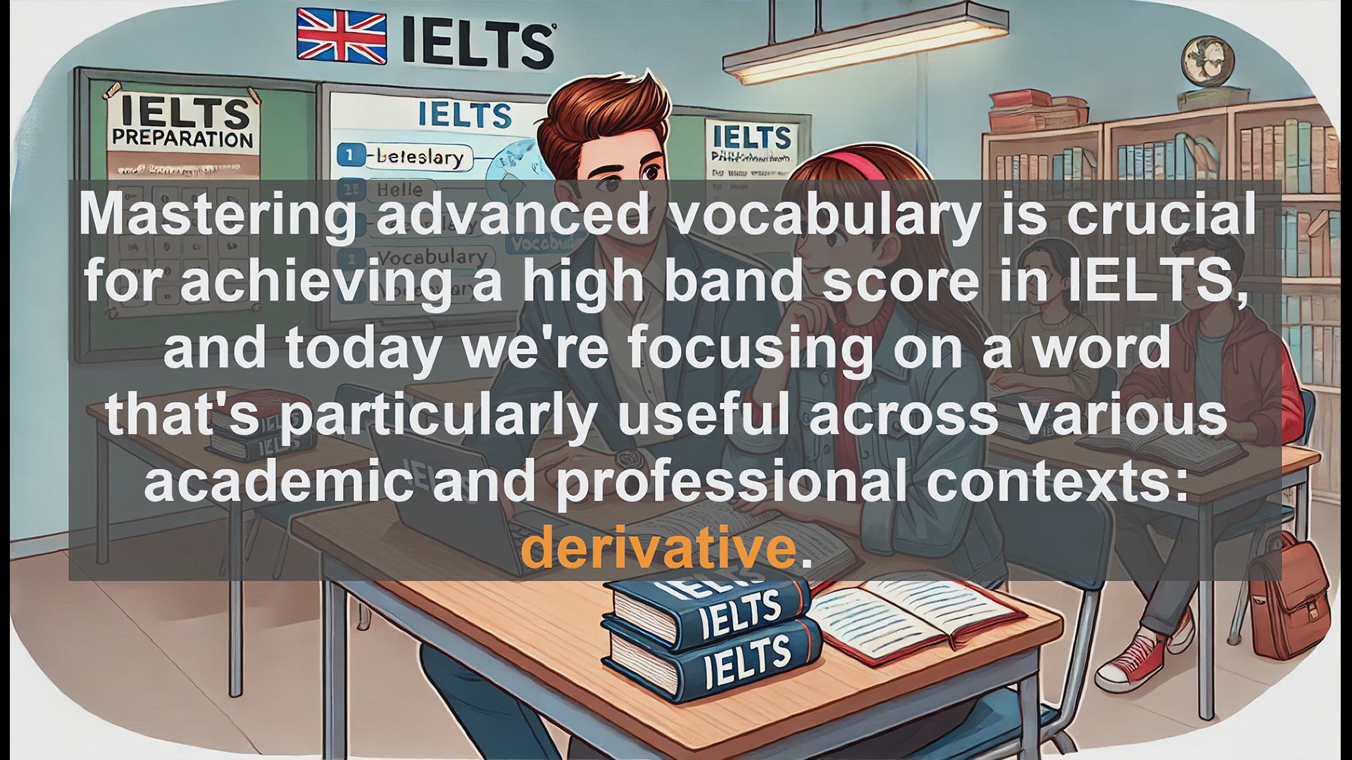 'Video thumbnail for 5000 Must Know IELTS 8.0 Vocabulary - IELTS Vocabulary: Understanding and Using 'Derivative''