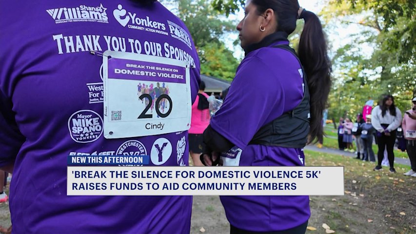 Video thumbnail for 3rd annual domestic violence awareness 5K raises support for survivors in Yonkers