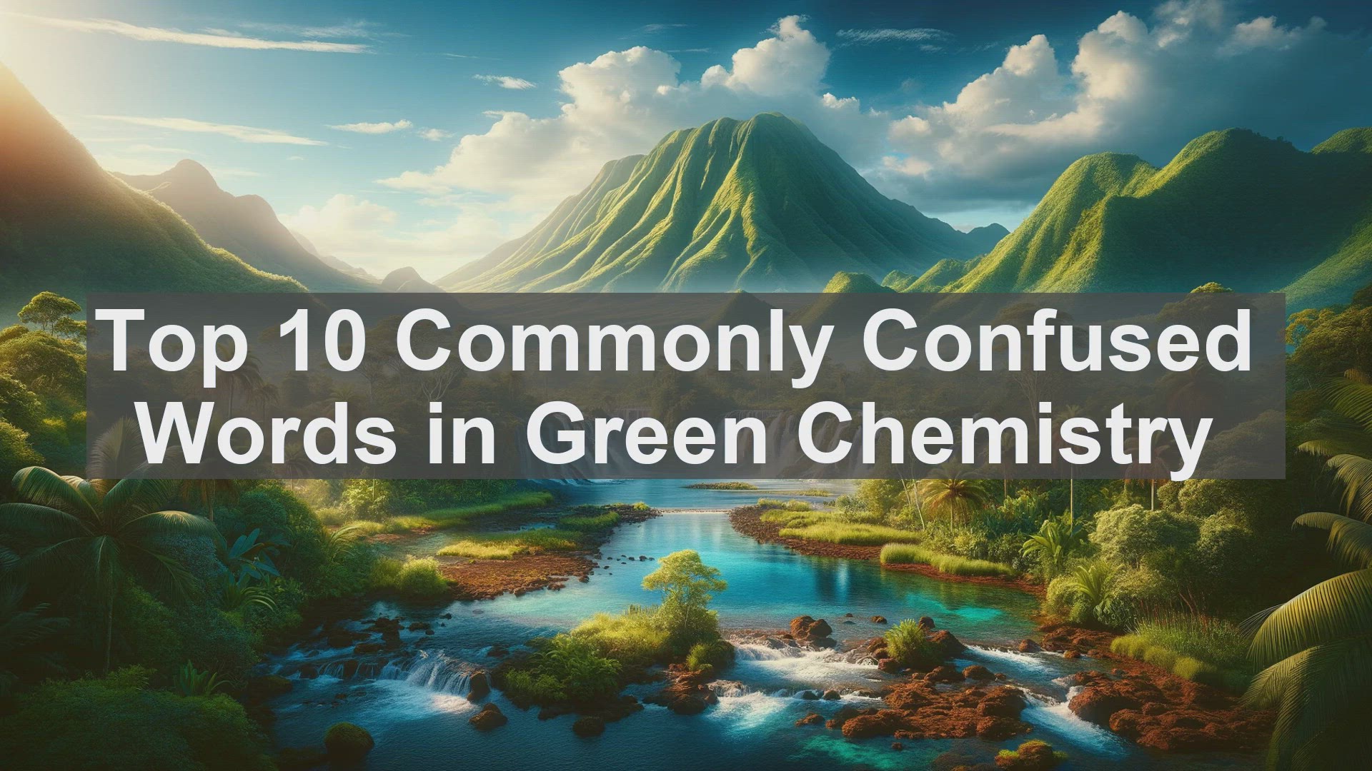 'Video thumbnail for Top 10 Commonly Confused Words in Green Chemistry'