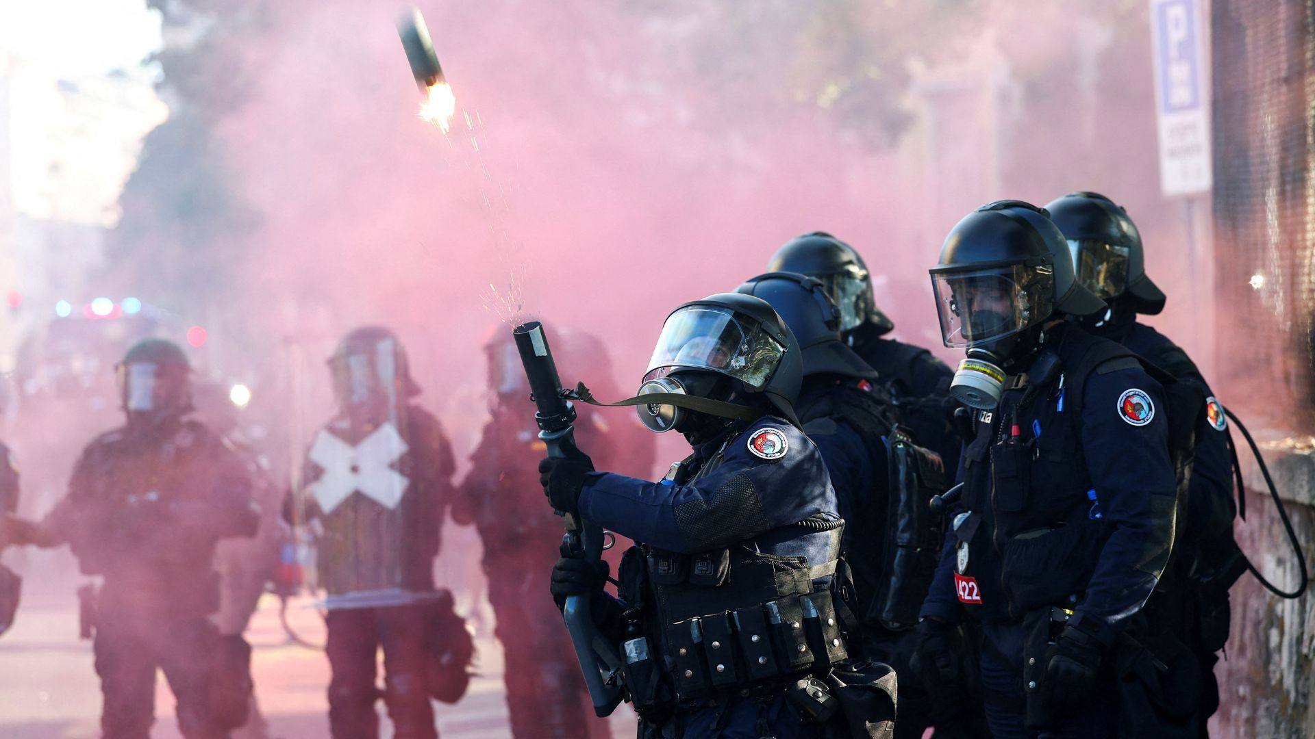 Video thumbnail for Thousands protest as Trump, other world leaders set to meet for G7 summit