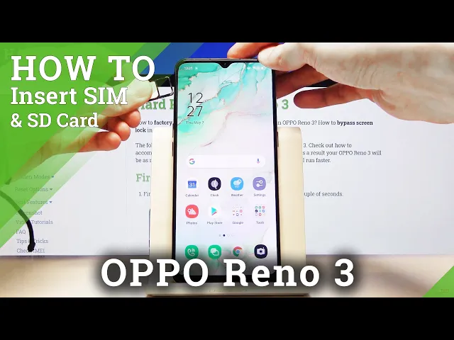 Video thumbnail for How to Insert SIM & SD Card in OPPO Reno 3 – Install SIM & SD Card