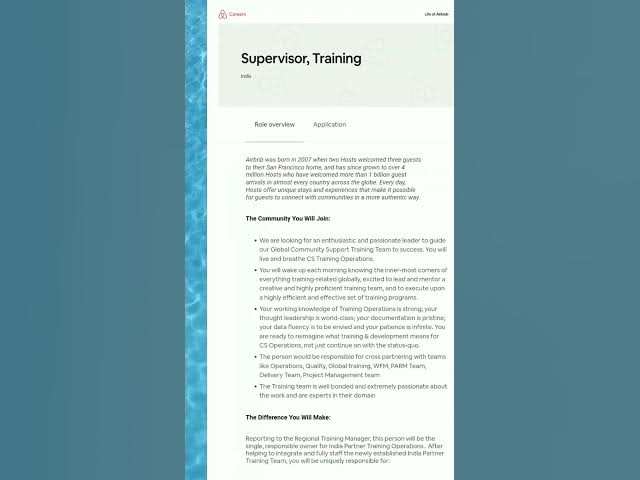 Video thumbnail for Live and Work Anywhere - Supervisor, Training | Airbnb