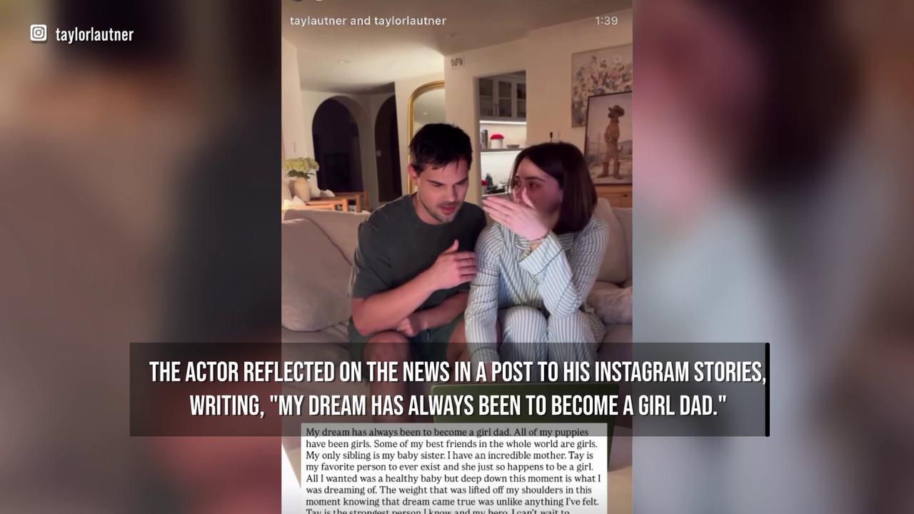 Video thumbnail for NEWS OF THE WEEK: Taylor Lautner and wife Tay share baby's gender reveal.