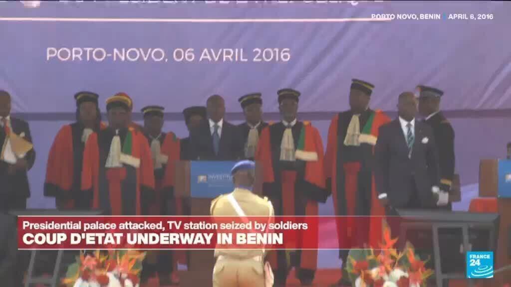 Video thumbnail for Coup d'état underway in Benin: Soldiers claim to have seized power