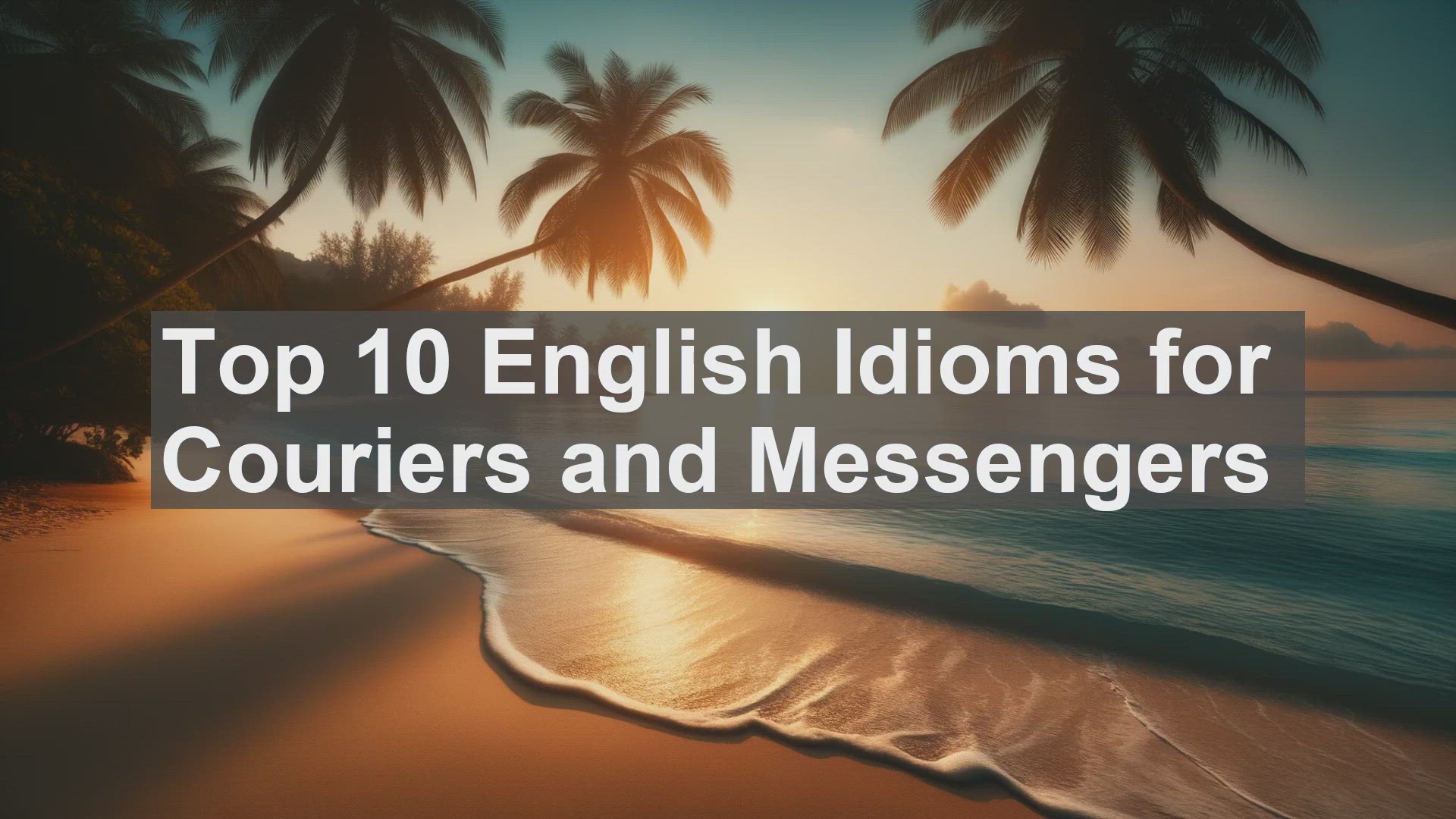 'Video thumbnail for Top 10 English Idioms for Couriers and Messengers'