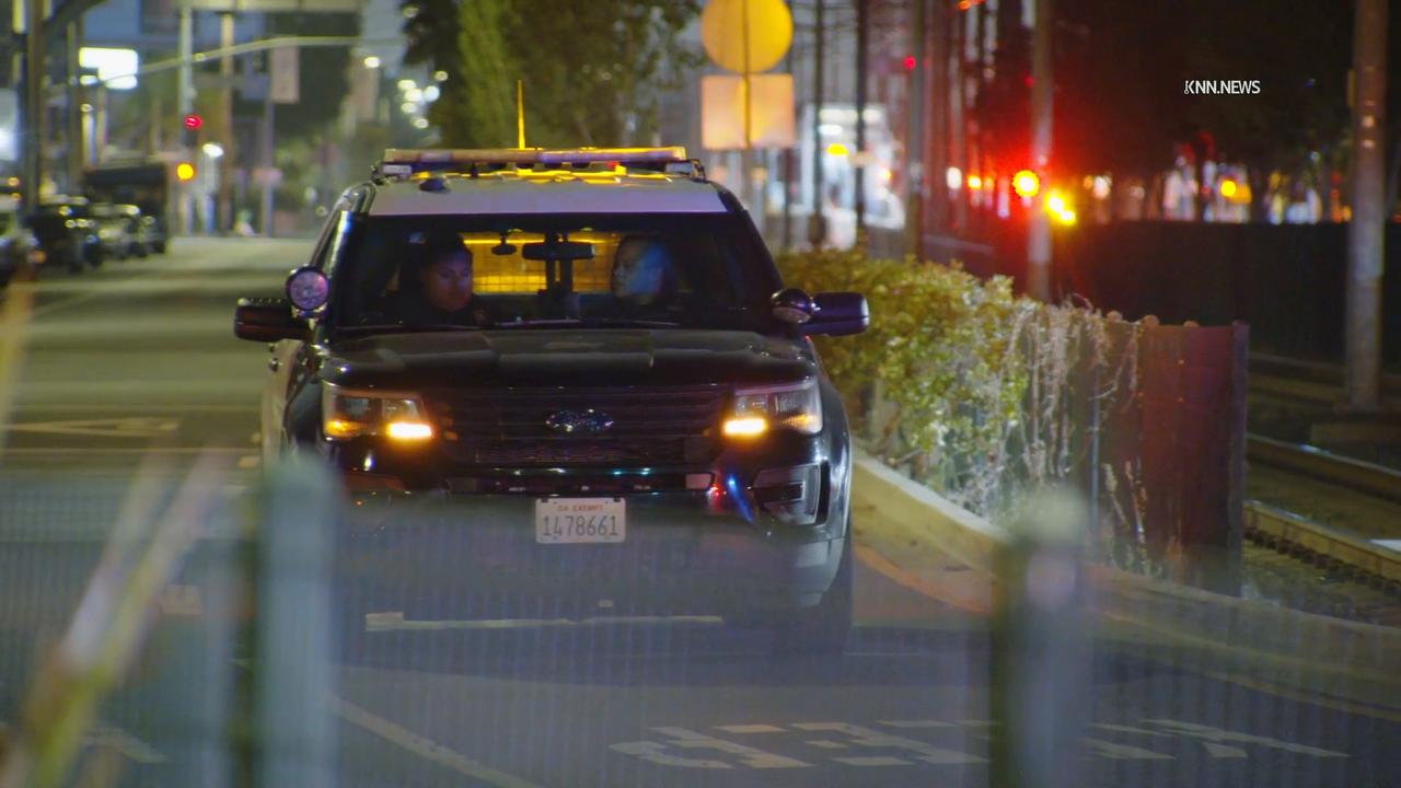 Video thumbnail for US, Los Angeles: Exposition Park LAPD Patrol Vehicle Strikes Pedestrian.