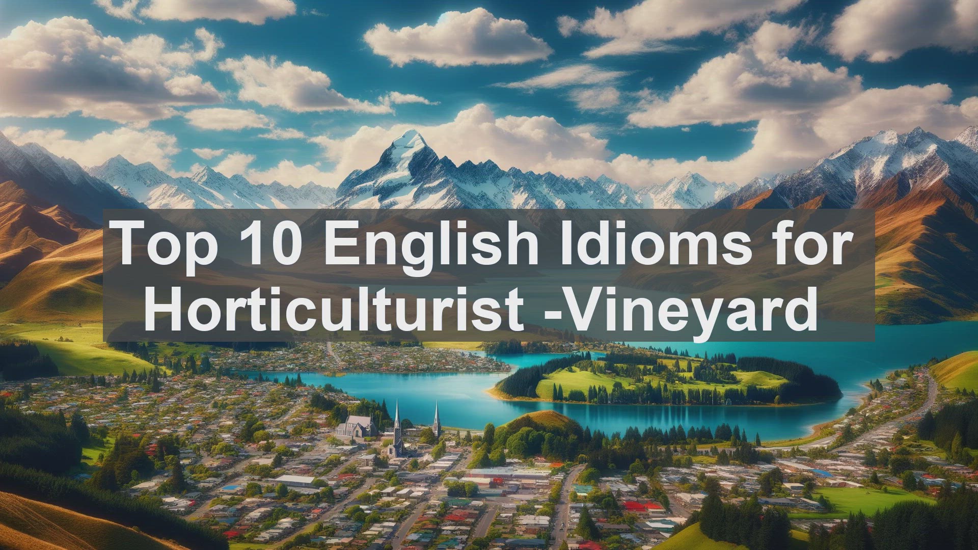 'Video thumbnail for Top 10 English Idioms for Horticulturist Vineyard'