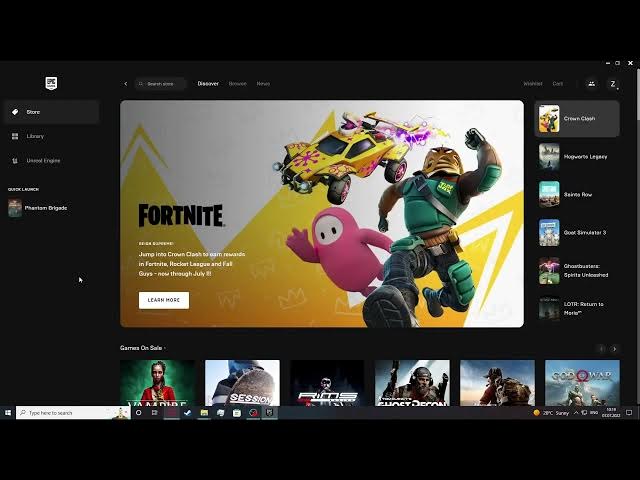 Video thumbnail for How To Start Epic Games Store With System
