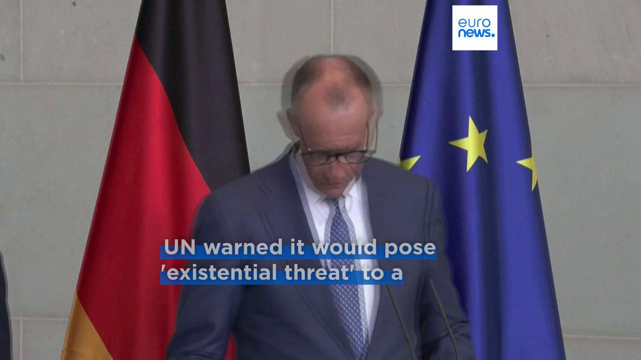 Video thumbnail for Germany's Merz says Israel's West Bank settlement plan a 'big mistake'