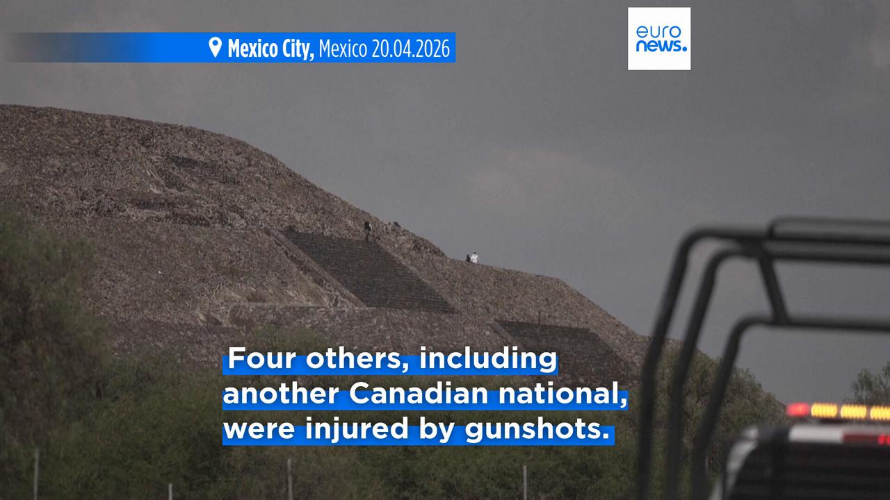 Video thumbnail for Gunman opens fire at Mexico's Teotihuacan Pyramids, killing at least one