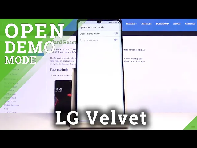 Video thumbnail for How to Enter Demo Mode on LG VELVET – Open Demo Mode