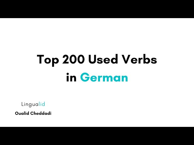 Video thumbnail for Top 200 Used Verbs in German