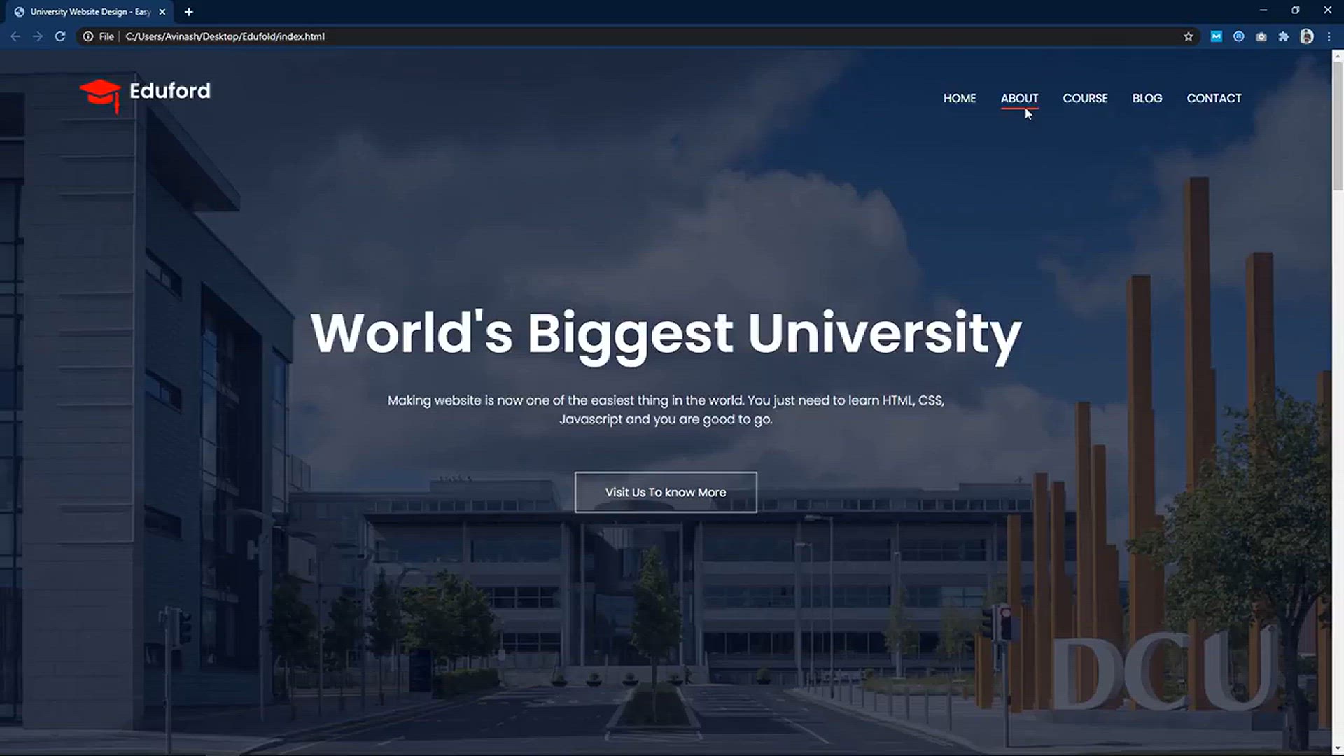 'Video thumbnail for How To Make Website Complete Website _ College Website Design _ Part 2'