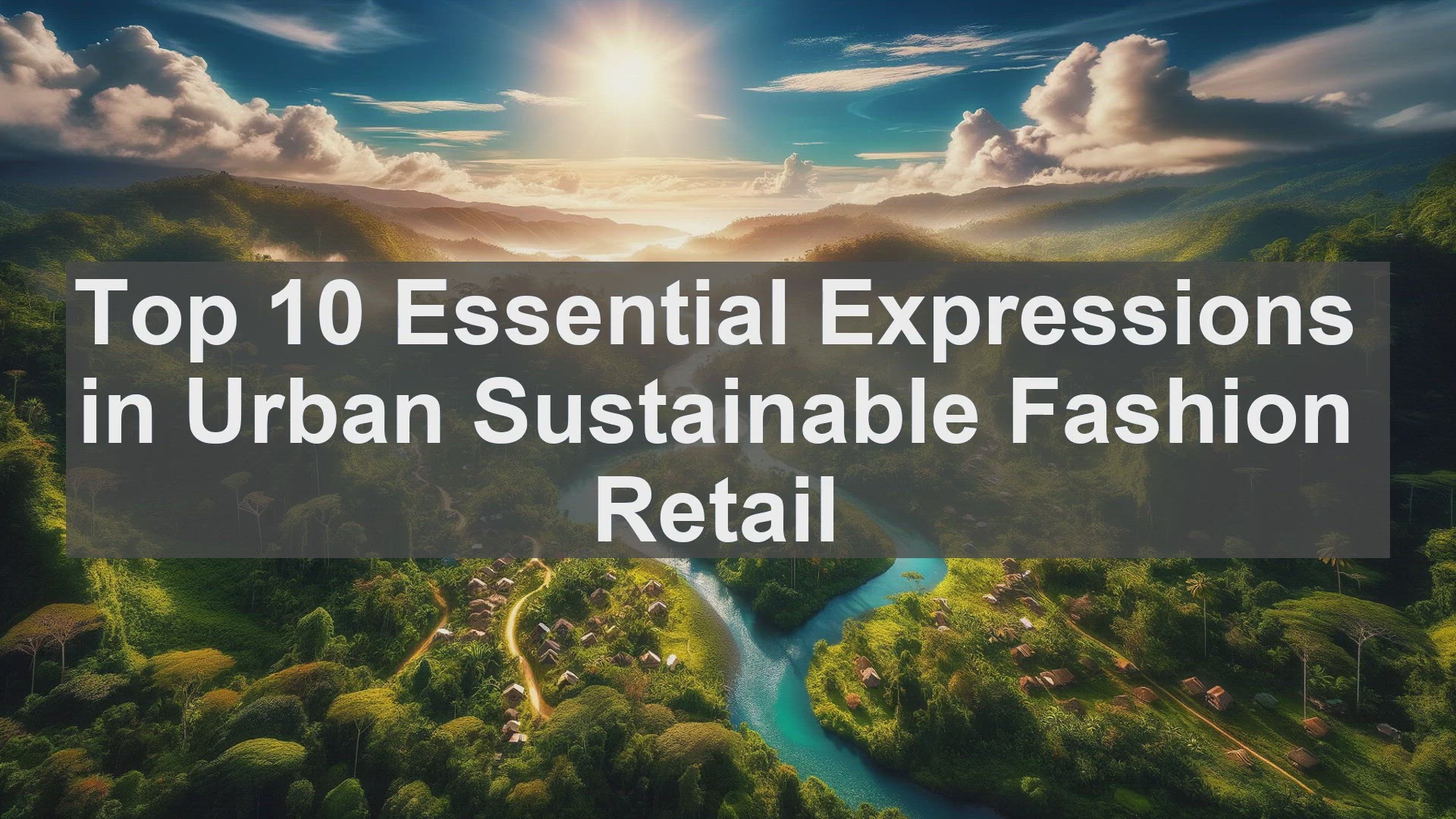 'Video thumbnail for Top 10 Essential Expressions in Urban Sustainable Fashion Retail'