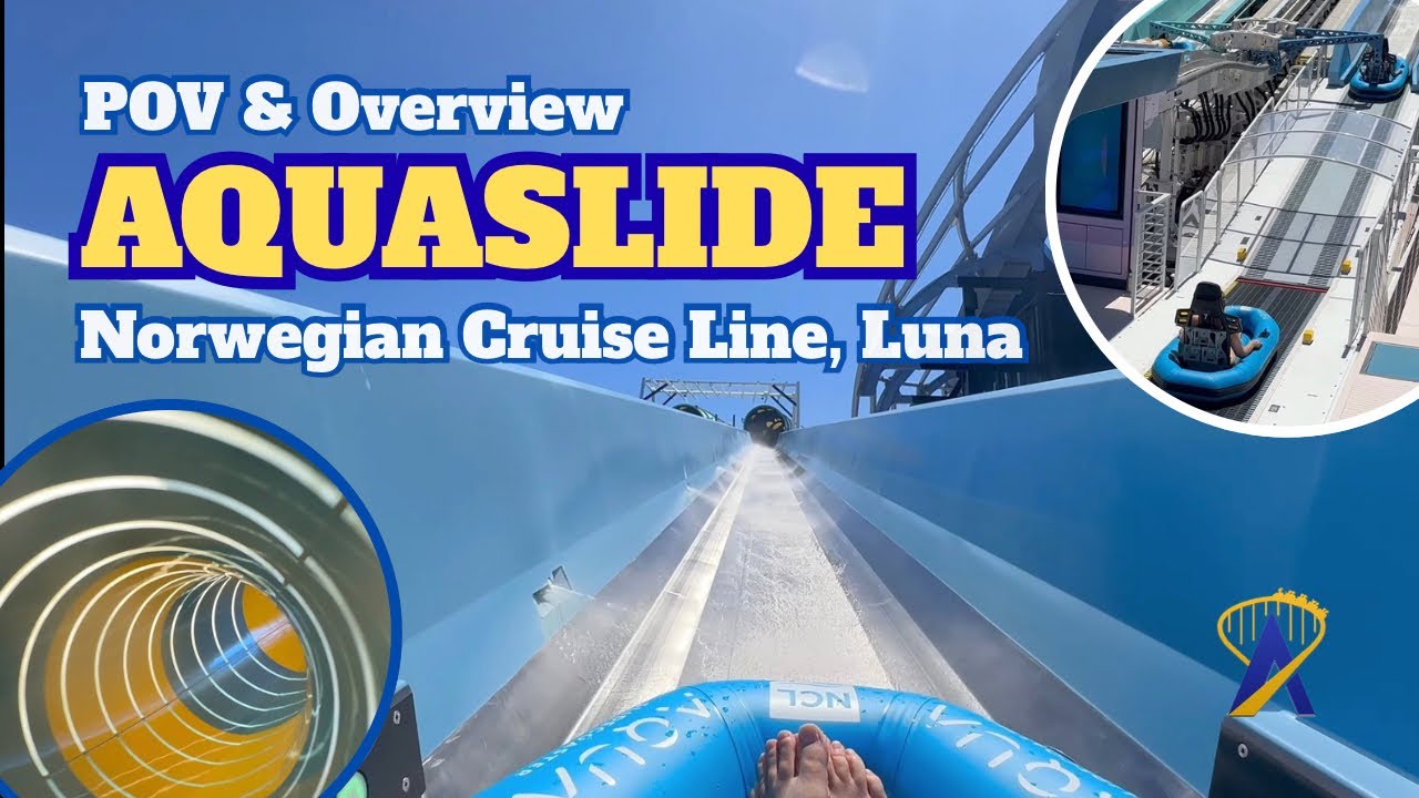 Video thumbnail for Aquaslide POV on the Norwegian Cruise Line Luna - Launch Water Coaster