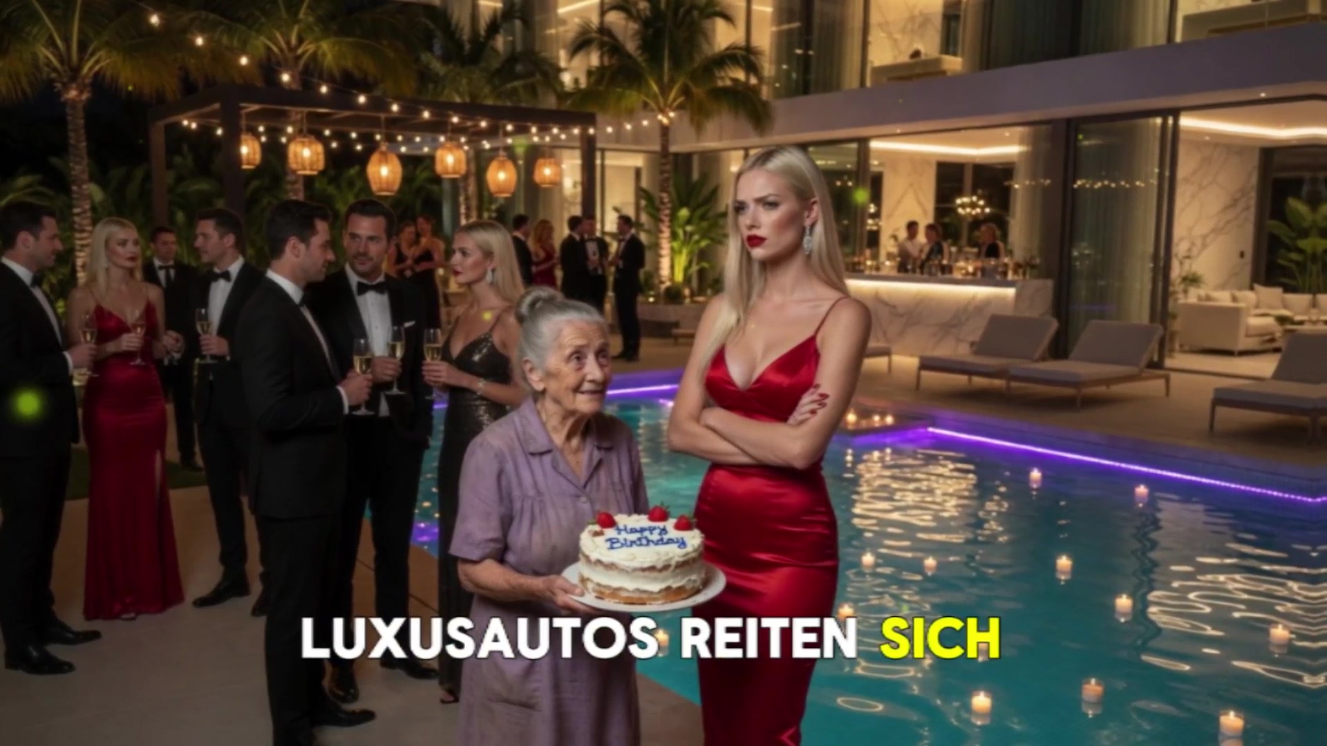 Video thumbnail for „Sie warf eine alte Frau mit ihrem Kuchen in den Pool… ohne zu wissen, dass es die Mutter des Gastgebers war!“