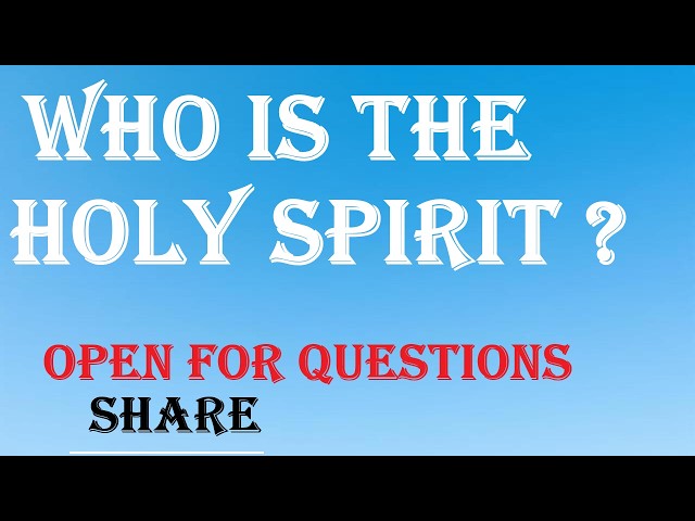 Video thumbnail for WHIO IS THE HOLY SPIRITx