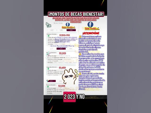 Video thumbnail for Montos de becas bienestar 2025