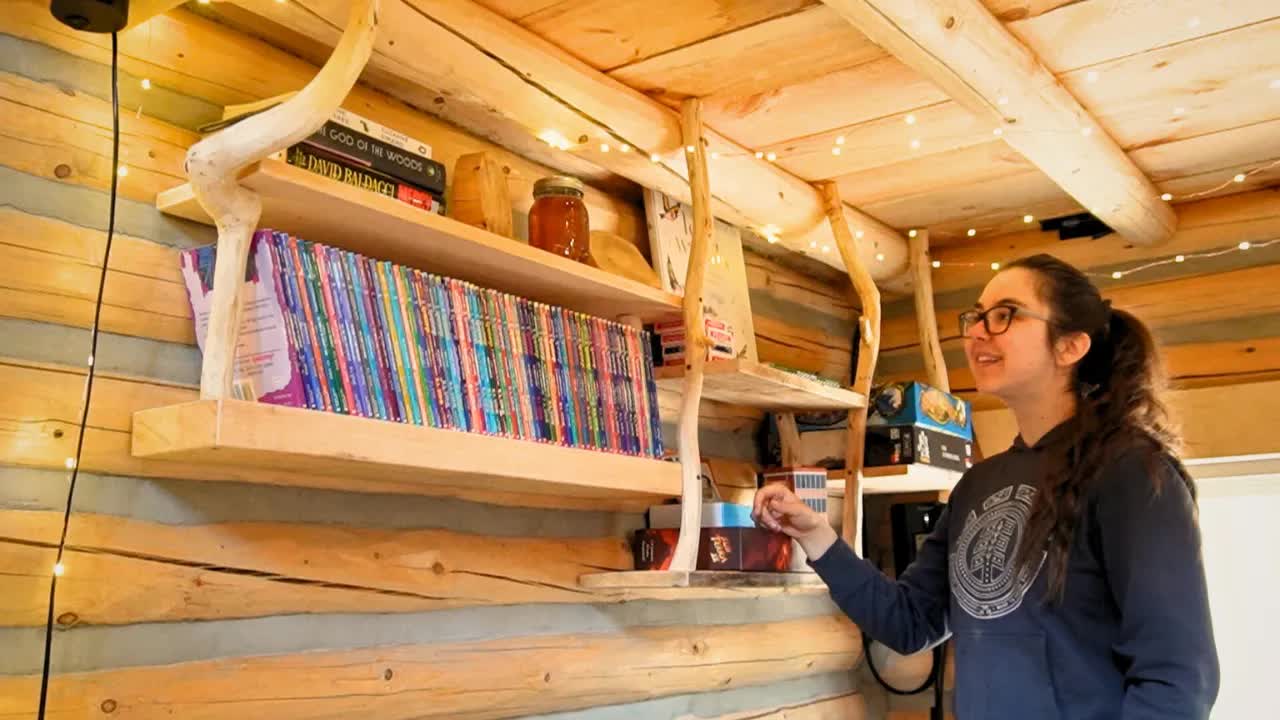 Video thumbnail for Building rustic bookshelves inside our Log Cabin | Maple Syrup season was a SUCCESS!