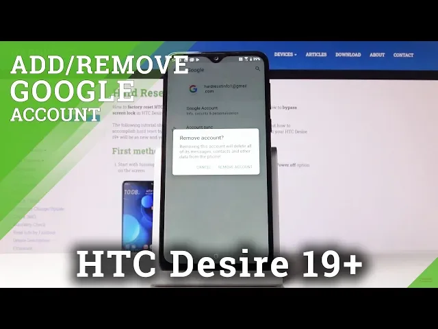 Video thumbnail for How to Create Google Account in HTC Desire 19+ - Add & Remove Google User