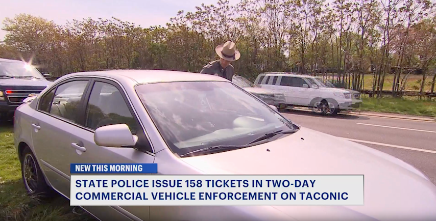 Video thumbnail for State Police issue over 150 tickets during Taconic State Parkway enforcement crackdown
