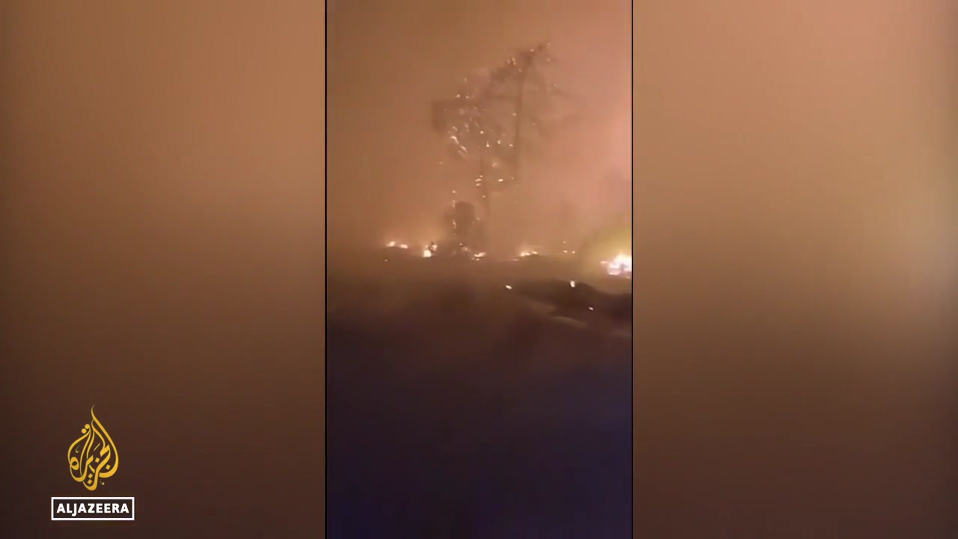 'Video thumbnail for Syria wildfires: Civil defence teams battle blazes in Latakia and Hama'