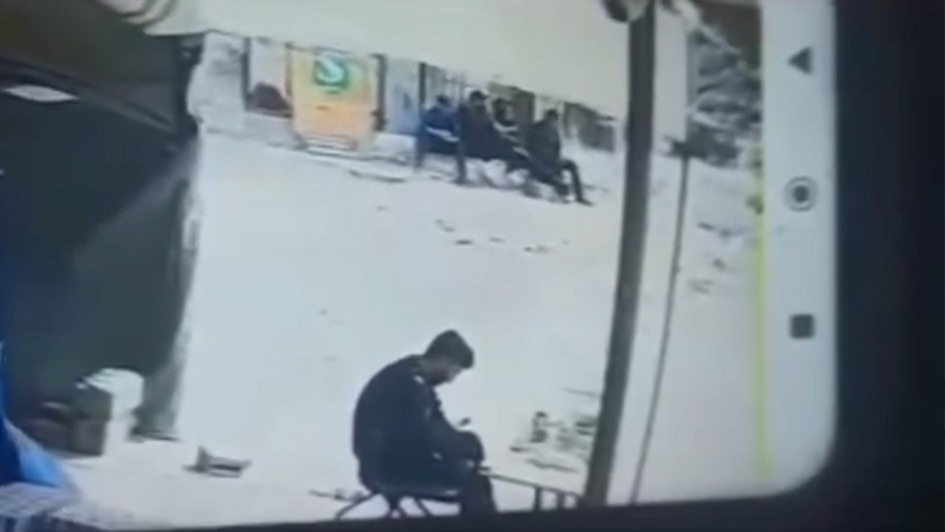 Video thumbnail for CCTV footage shows moment Israeli strike targets Palestinians