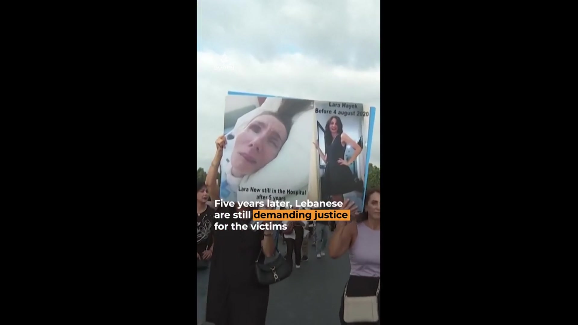 'Video thumbnail for Demands for justice on fifth anniversary of deadly Beirut port blast'