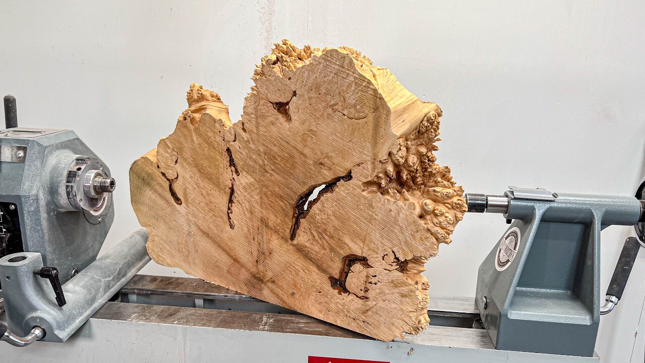 Video thumbnail for Making a coffee TABLE using a woodturning lathe