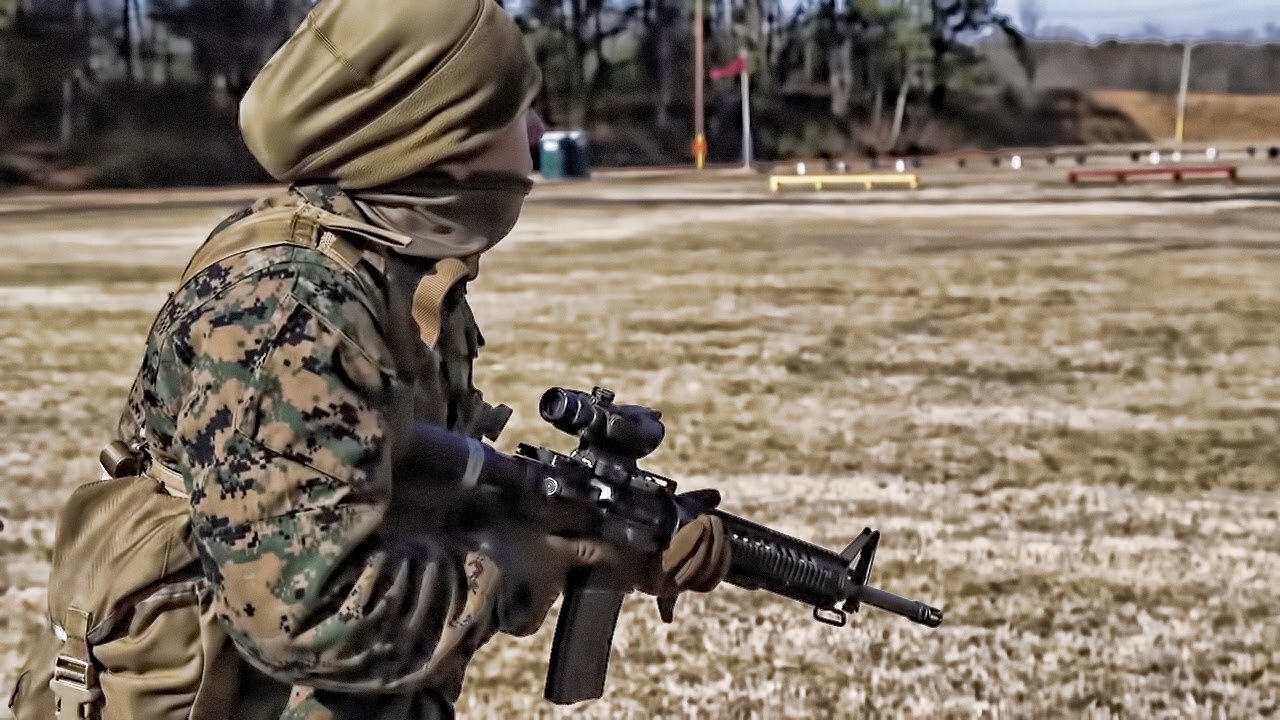 Video thumbnail for New USMC Officers Rifle Qualification At The Basic School