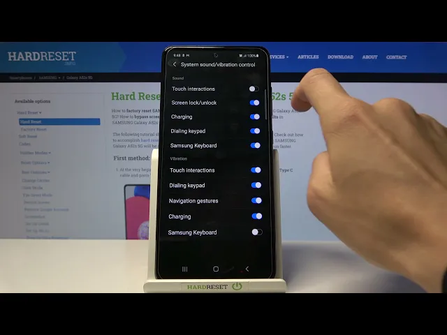 Video thumbnail for How to Manage Touch Sounds in SAMSUNG Galaxy A52s - Sounds Settings