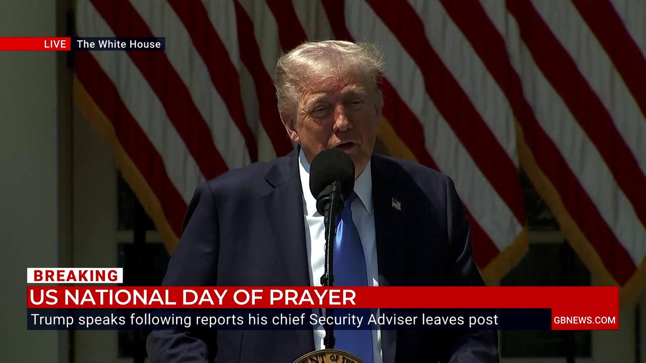 Video thumbnail for WATCH: Donald Trump vows to 'make America religious again' at National Prayer Day event