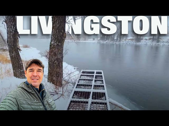 Video thumbnail for Winter Wonderland Virtual Walk: Snowy Meyers River View Trail - Livingston, MT - 4K City Walks ❄️🏞️