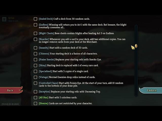 Video thumbnail for Slay The Spire – How to Start an Endless Mode Run