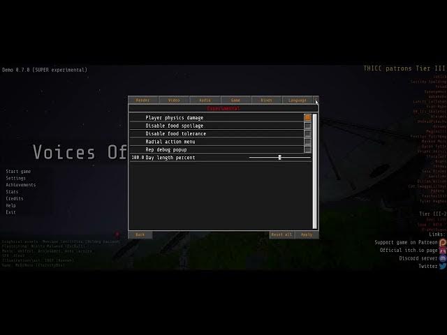Video thumbnail for How To Enable & Disable Food Tolerance In Voices Of The Void