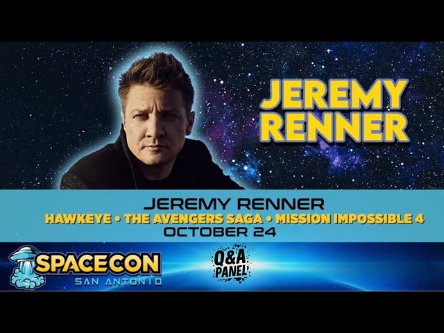 Video thumbnail for Jeremy Renner on Surviving His Accident and Returning as Hawkeye | SpaceCon San Antonio 2025