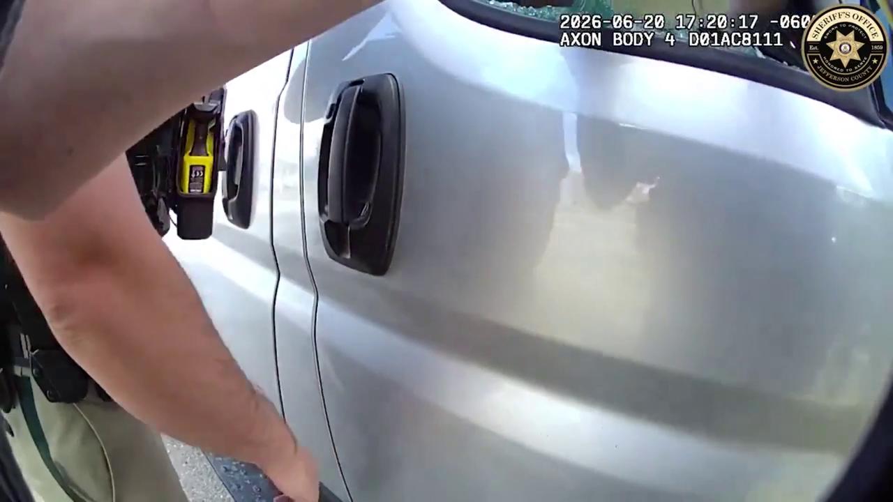 Video thumbnail for US: Dog Rescued After Nearly Four Hours Trapped In Hot Van In Colorado.