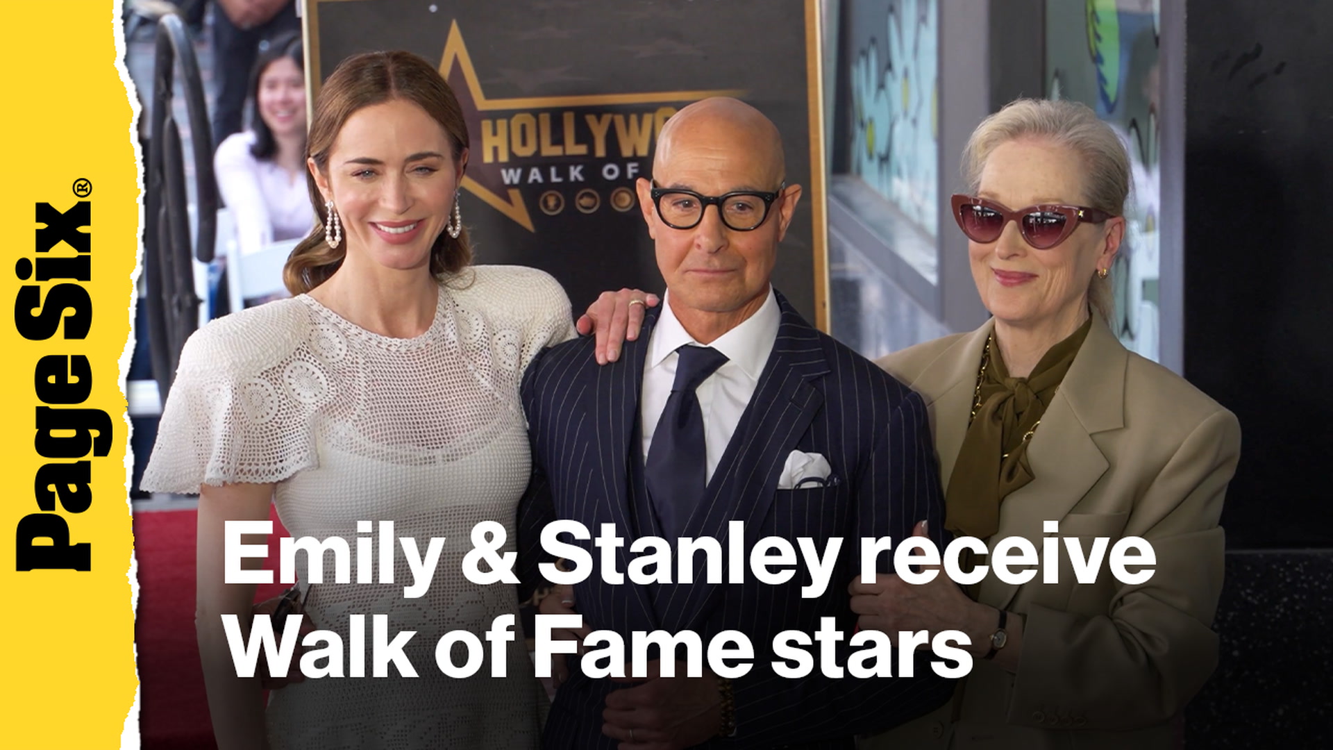 Video thumbnail for Emily Blunt and Stanley Tucci receive stars on the Hollywood Walk of Fame