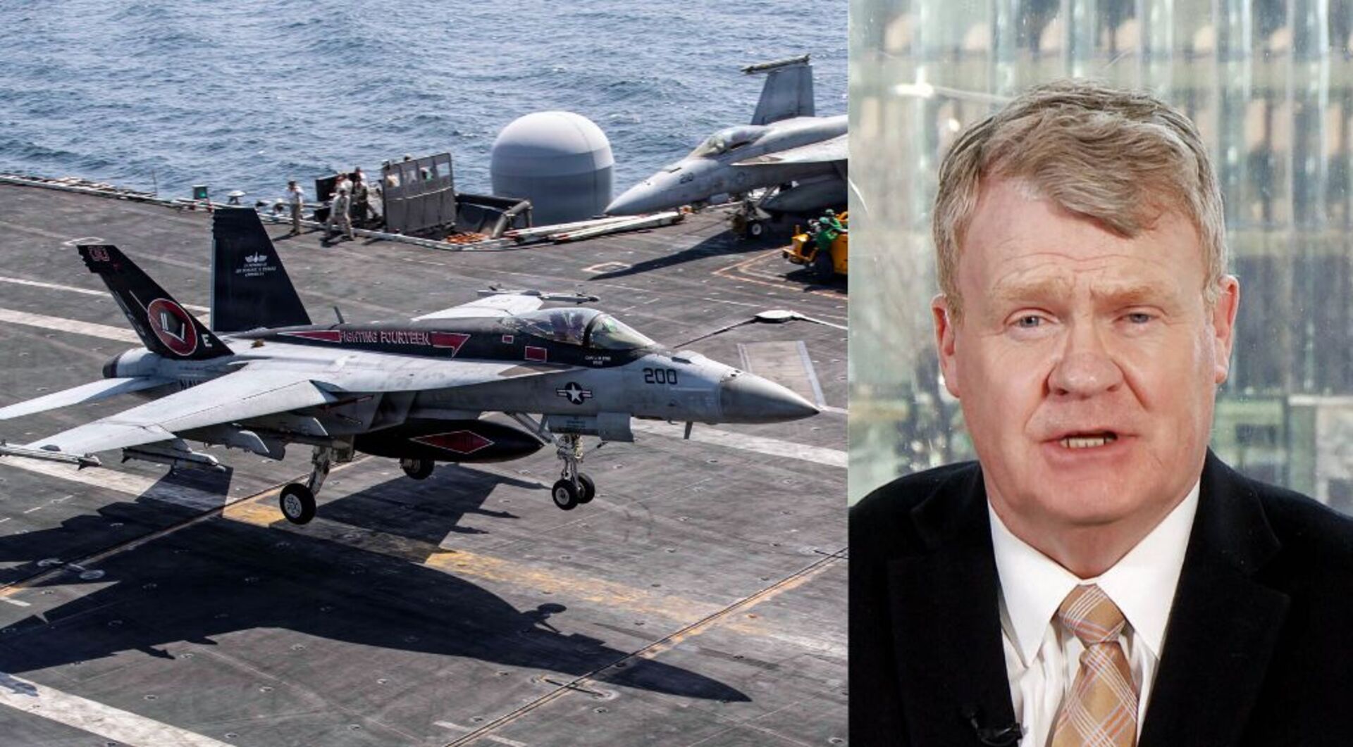 Video thumbnail for US military reports three service members killed as Iran claims USS Abraham Lincoln was struck